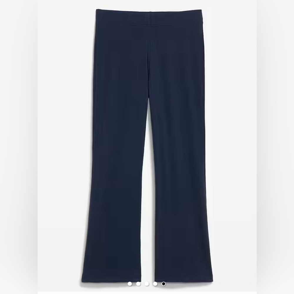 Old Navy NWT PETITE XL Flare pull on yoga casual soft pants NAVY BLUE